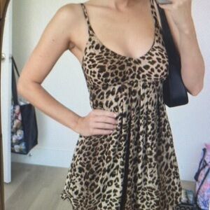 Leopard Print Sleeveless Dress